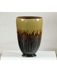 Large Artisan Ceramic Planter with Olive & Brown Drip Glaze - image 11