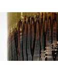 Large Artisan Ceramic Planter with Olive & Brown Drip Glaze - image 14