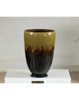 Large Artisan Ceramic Planter with Olive & Brown Drip Glaze - image 15