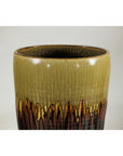 Large Artisan Ceramic Planter with Olive & Brown Drip Glaze - image 4