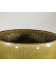 Large Artisan Ceramic Planter with Olive & Brown Drip Glaze - image 8
