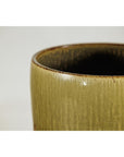 Large Artisan Ceramic Planter with Olive & Brown Drip Glaze - image 9
