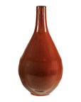 Large Artisan Ceramic Vase, Brown Glaze with Teardrop Design-1. Asian & Chinese Furniture, Art, Antiques, Vintage Home Décor for sale at FEA Home