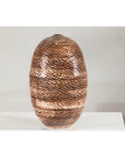 Large Artisan Ceramic Vase with Snakeskin Textured Glaze