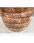 Large Artisan Ceramic Vase with Snakeskin Textured Glaze