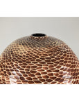 Large Artisan Ceramic Vase with Snakeskin Textured Glaze