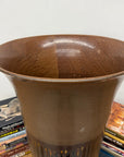 Large Brown Ceramic Vase with Charcoal and Amber Drip Glaze, SKU , image 6