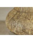 Large Ceramic Vase with Textured Cream and Earth Tones