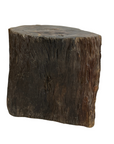 Large Dark Brown Reclaimed Tree Trunk Side Pedestal Table - FEA Home