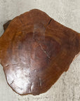 Large Free-Form Brown Rustic Tree Trunk Side Pedestal Table - FEA Home