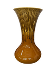 Large Golden Amber Vase with Dramatic Drip Glaze Finish, SKU , image 1