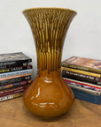 Large Golden Amber Vase with Dramatic Drip Glaze Finish, SKU , image 2