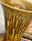 Large Golden Amber Vase with Dramatic Drip Glaze Finish, SKU , image 7
