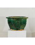 Large Green Glazed Planter, Dragon Relief and Decorative Motifs-5. Asian & Chinese Furniture, Art, Antiques, Vintage Home Décor for sale at FEA Home