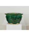 Large Green Glazed Planter, Dragon Relief and Decorative Motifs-6. Asian & Chinese Furniture, Art, Antiques, Vintage Home Décor for sale at FEA Home
