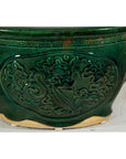 Large Green Glazed Planter, Dragon Relief and Decorative Motifs-7. Asian & Chinese Furniture, Art, Antiques, Vintage Home Décor for sale at FEA Home