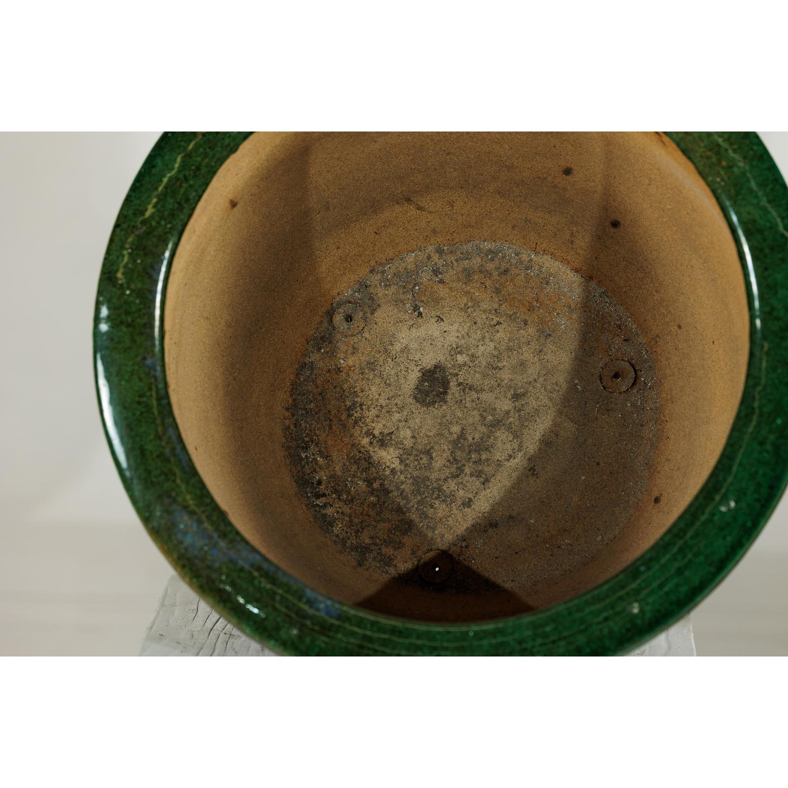 Large Green Glazed Planter, Dragon Relief and Decorative Motifs-9. Asian &amp; Chinese Furniture, Art, Antiques, Vintage Home Décor for sale at FEA Home