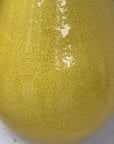 Large Lemon Yellow Crackle Glazed Ceramic Vase, SKU , image 11