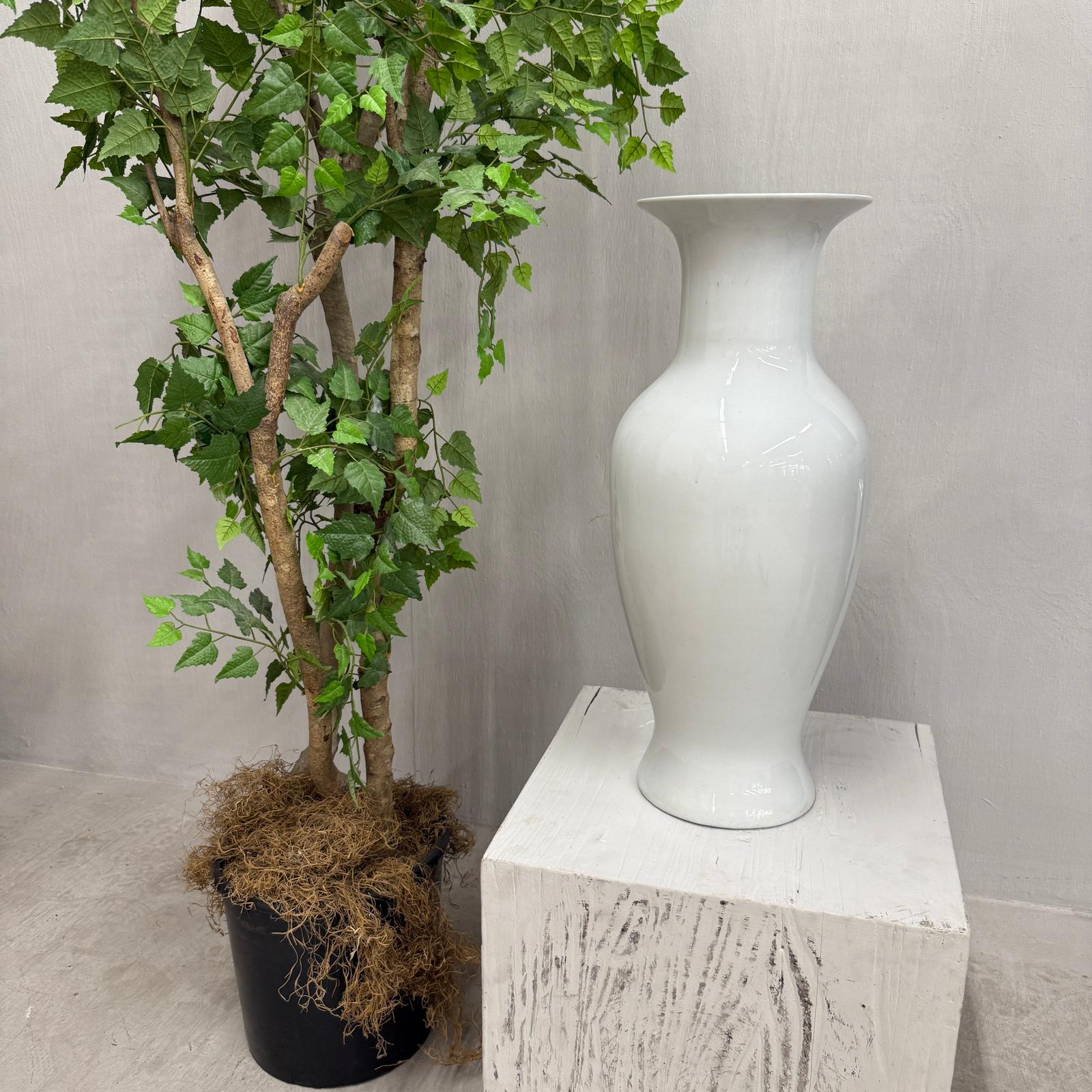 Large Pearl White Ceramic Glazed Vase, SKU , image 2