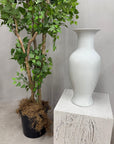 Large Pearl White Ceramic Glazed Vase, SKU , image 3
