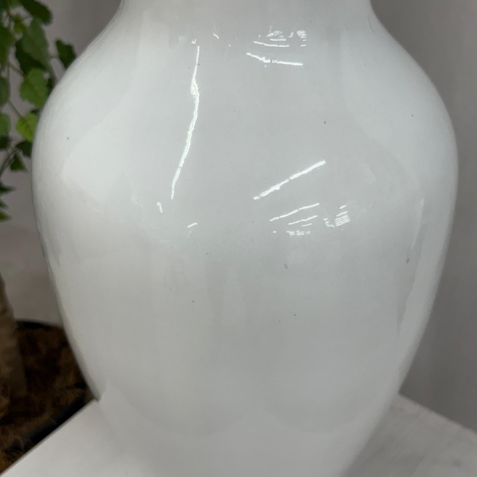 Large Pearl White Ceramic Glazed Vase, SKU , image 5