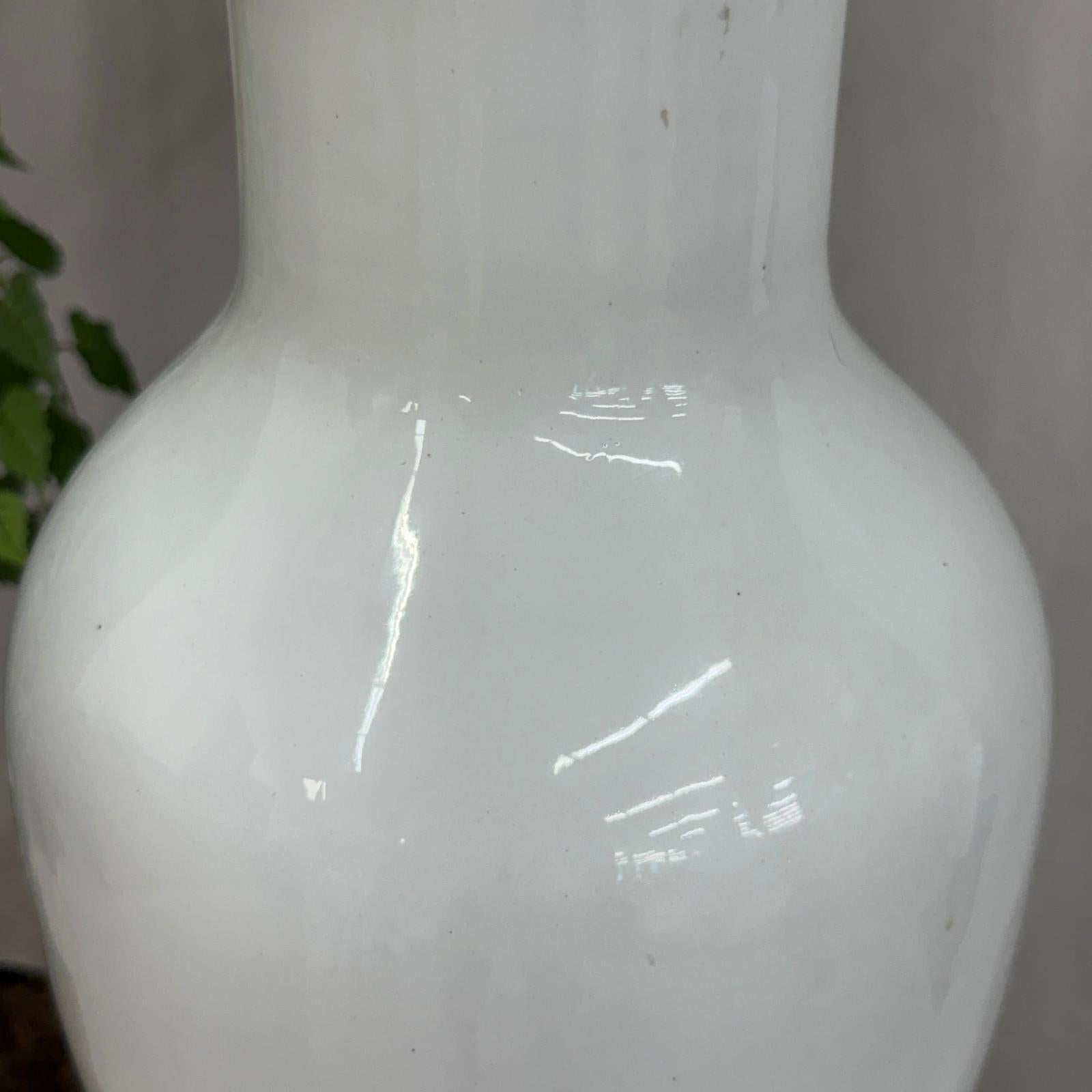 Large Pearl White Ceramic Glazed Vase, SKU , image 6