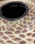 Large Round Ceramic Vase with Brown & Cream Snakeskin Design, SKU , image 11