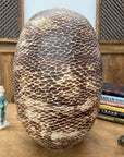 Large Round Ceramic Vase with Brown & Cream Snakeskin Design, SKU , image 6