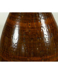 Large Rounded Artisan Ceramic Vase with Amber-Brown Glaze - image 10