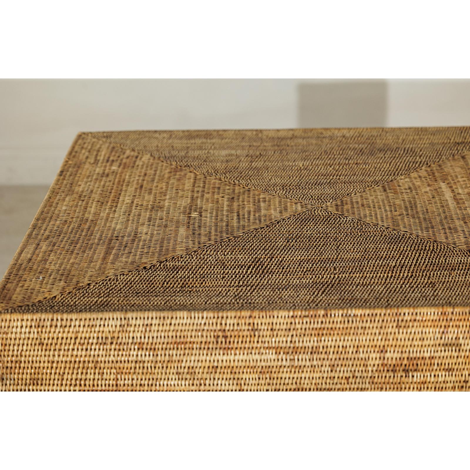 Large Square Rattan Coffee Table with Removable Lid - image 11