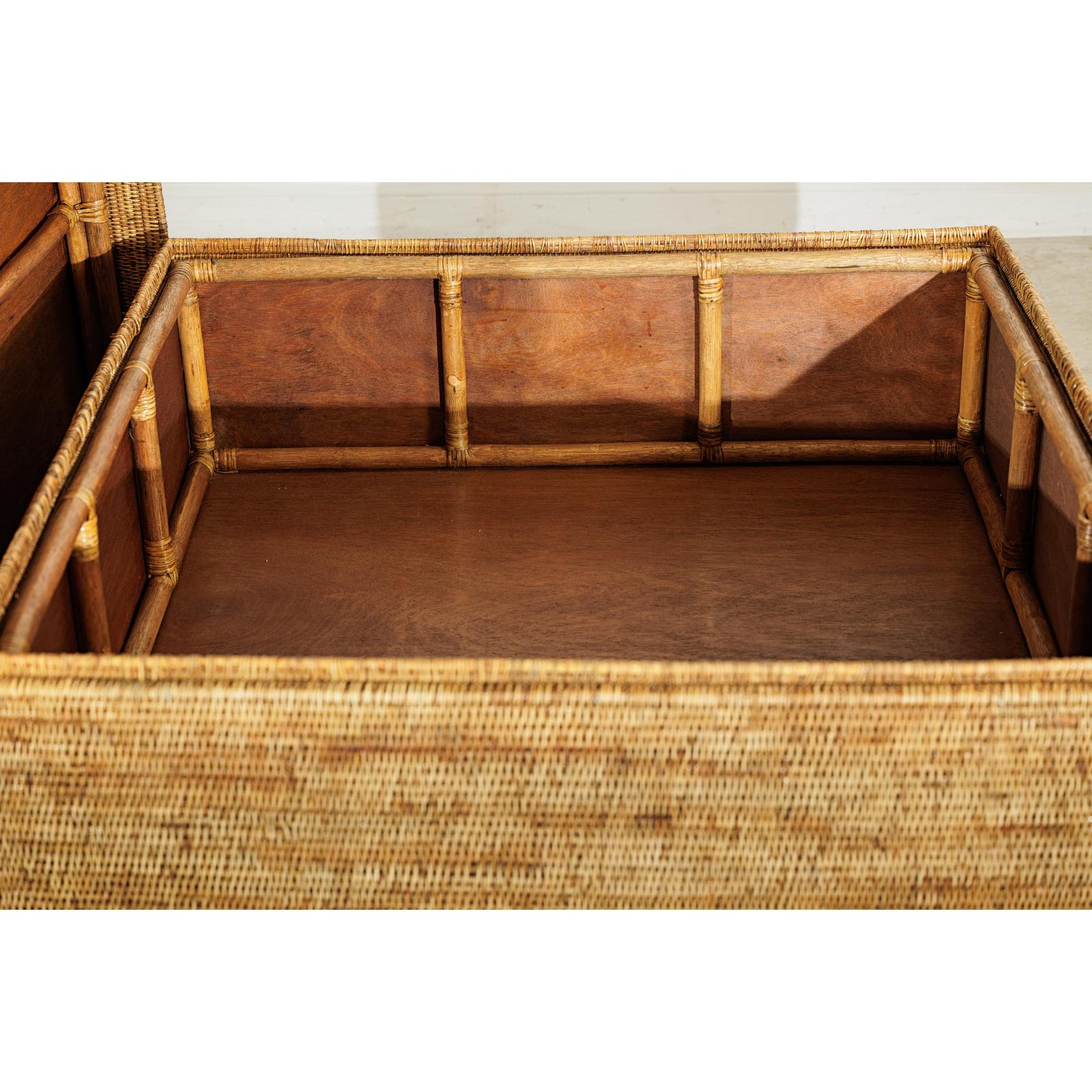 Large Square Rattan Coffee Table with Removable Lid - image 3