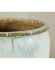 Large Vintage Crackle-Glazed Ceramic Planter in Soft White - image 10