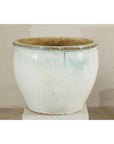 Large Vintage Crackle-Glazed Ceramic Planter in Soft White - image 13