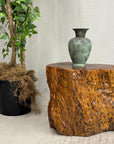 Large Wide Free-Form Reclaimed Tree Trunk Pedestal Table - FEA Home