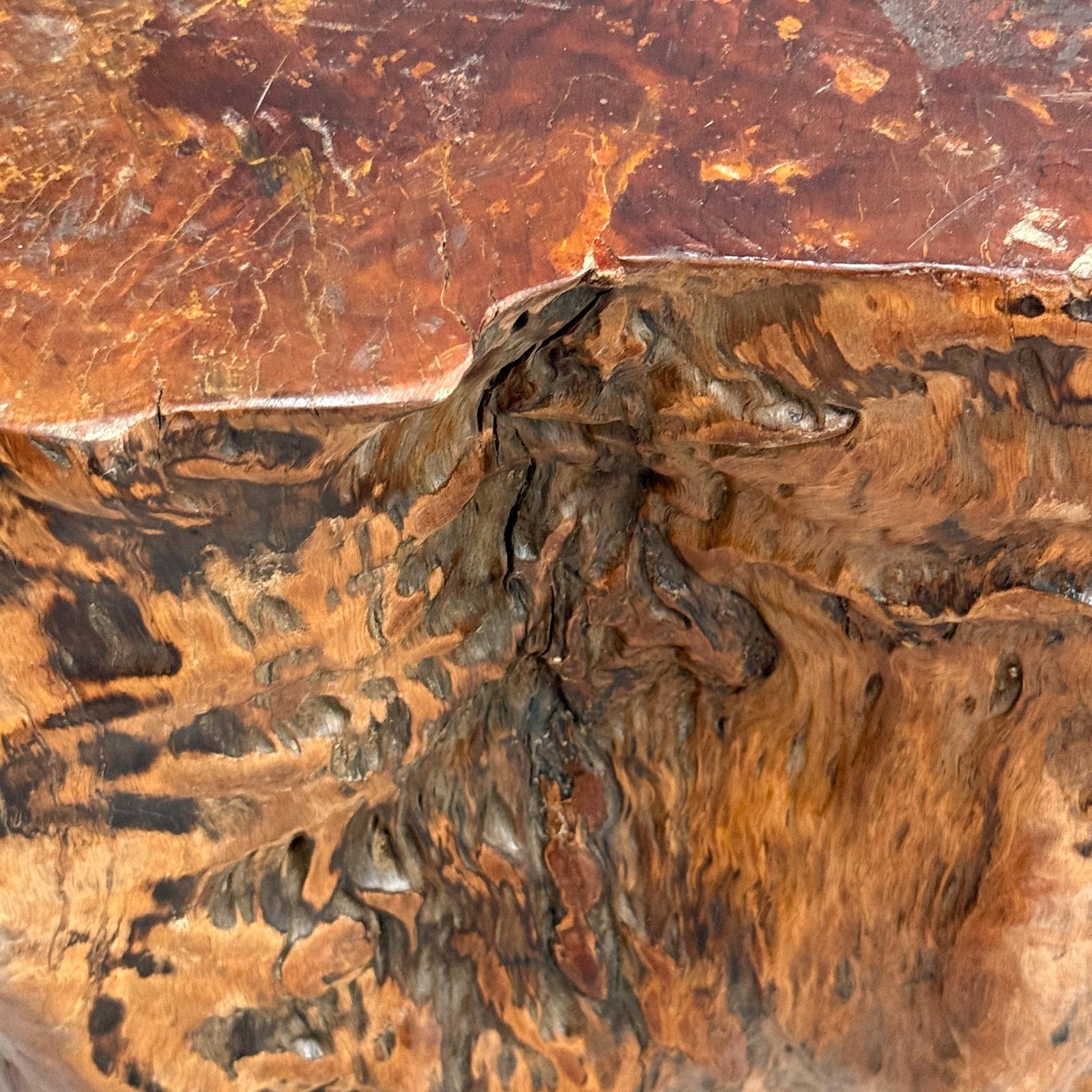Large Wide Free-Form Reclaimed Tree Trunk Pedestal Table - FEA Home