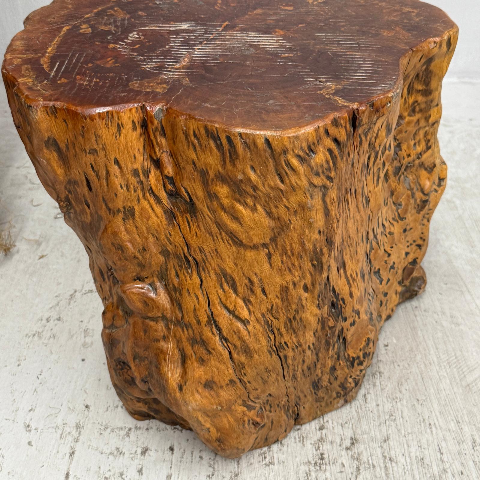Large Wide Free-Form Reclaimed Tree Trunk Pedestal Table - FEA Home