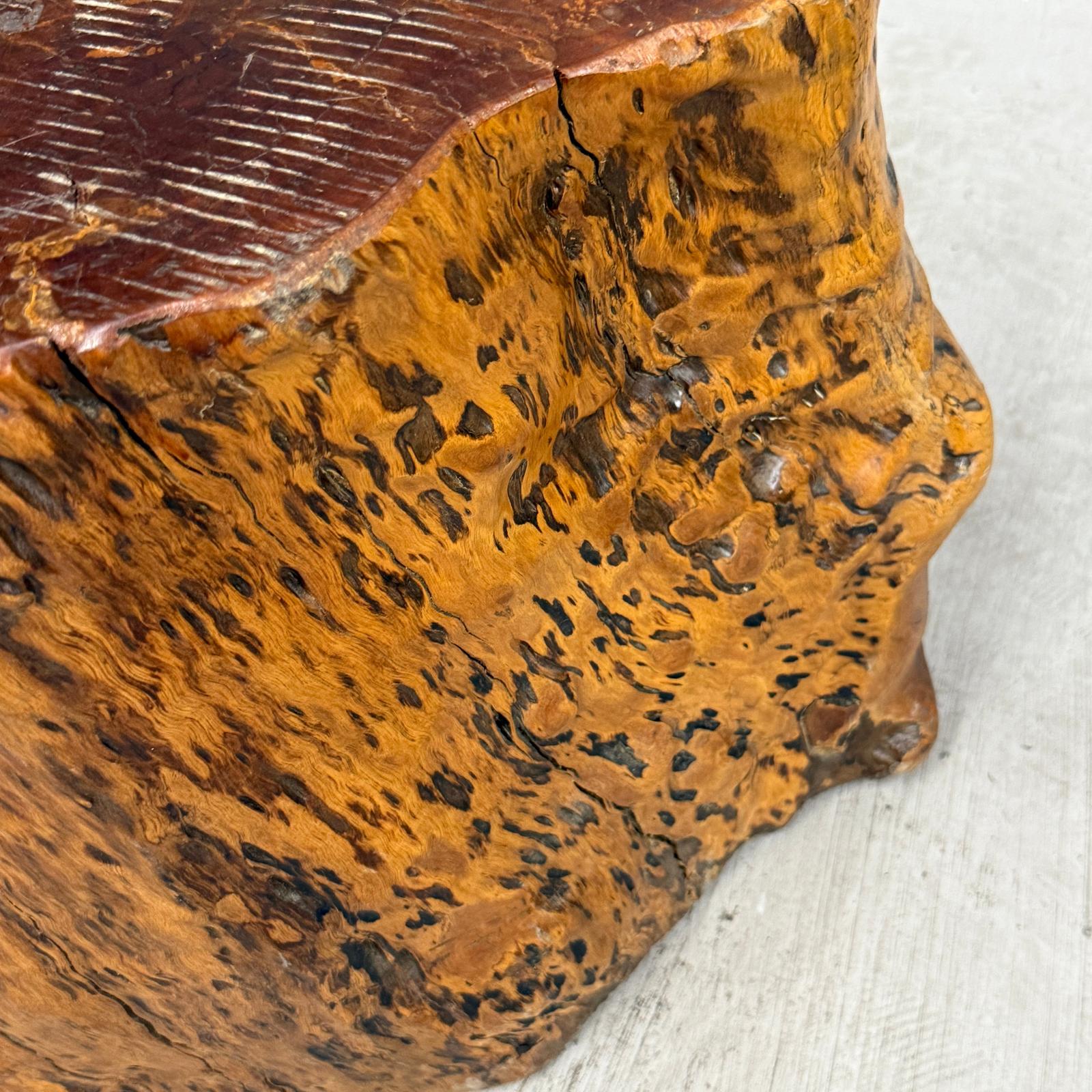 Large Wide Free-Form Reclaimed Tree Trunk Pedestal Table - FEA Home