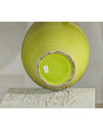 Large Yellow & Brown Ceramic Vase with Tapered Form - image 14