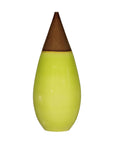 Large Yellow & Brown Ceramic Vase with Tapered Form - image 15