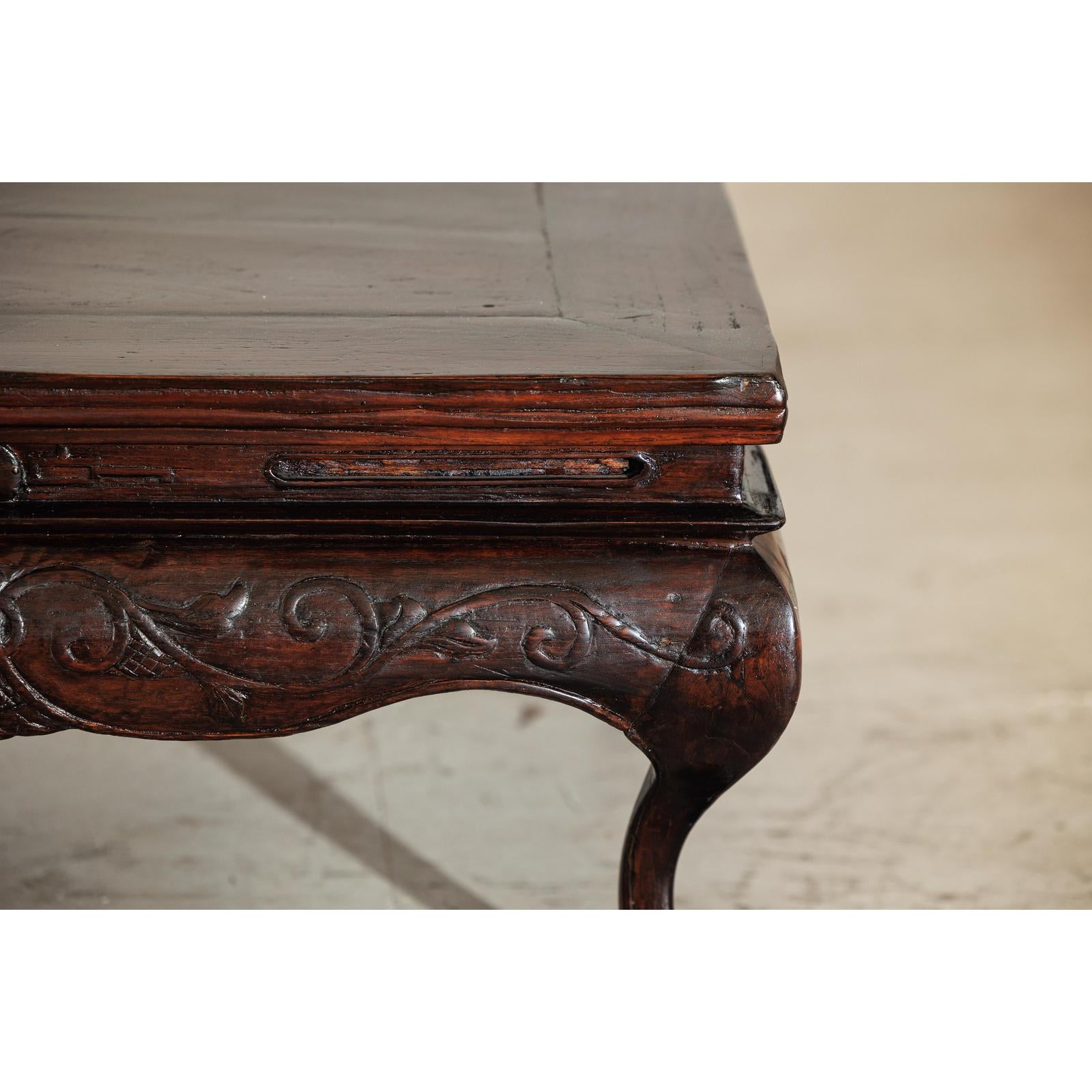 Late Qing Low Coffee Table with Cabriole Legs, Carved Apron and Lift Top-6. Asian &amp; Chinese Furniture, Art, Antiques, Vintage Home Décor for sale at FEA Home