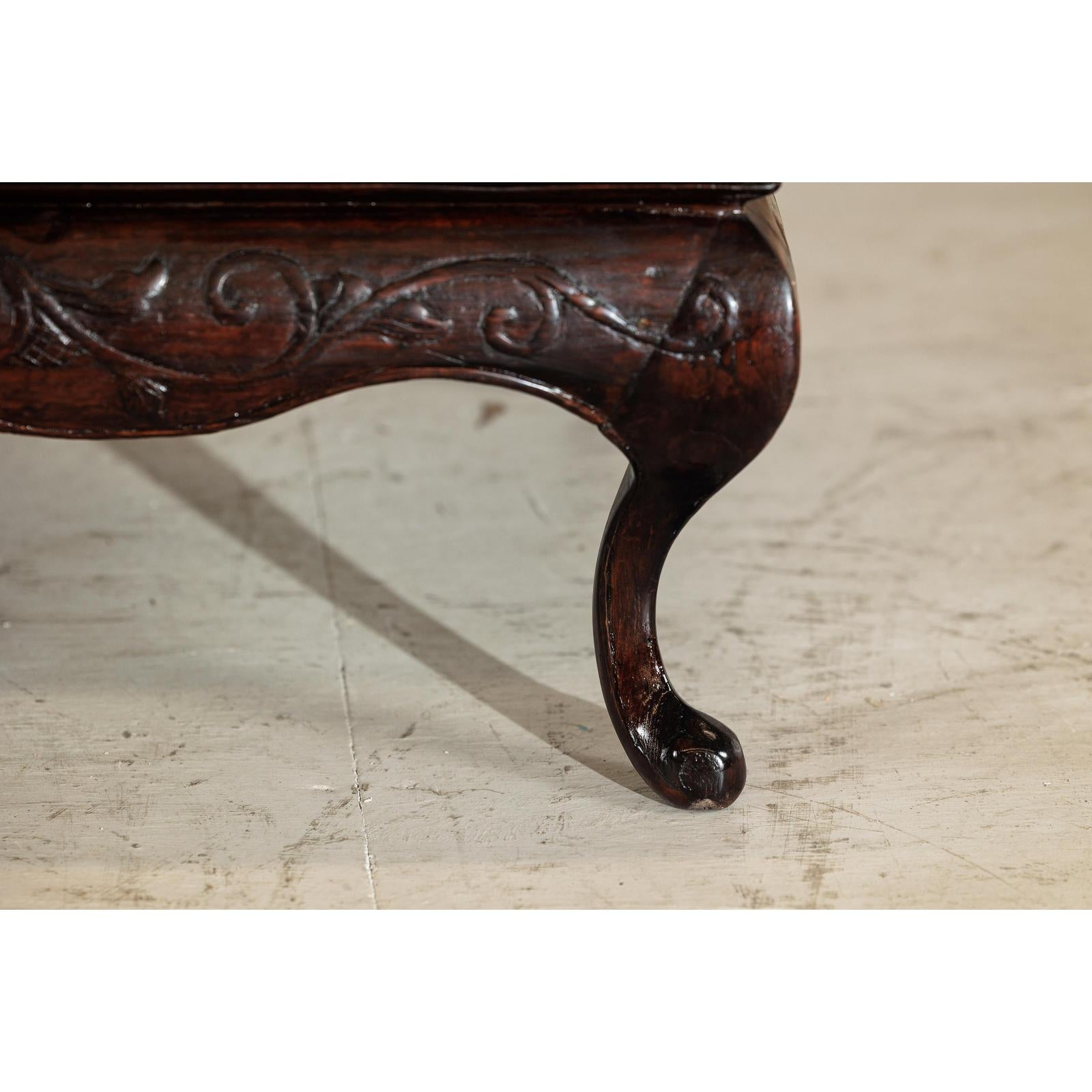 Late Qing Low Coffee Table with Cabriole Legs, Carved Apron and Lift Top-7. Asian &amp; Chinese Furniture, Art, Antiques, Vintage Home Décor for sale at FEA Home