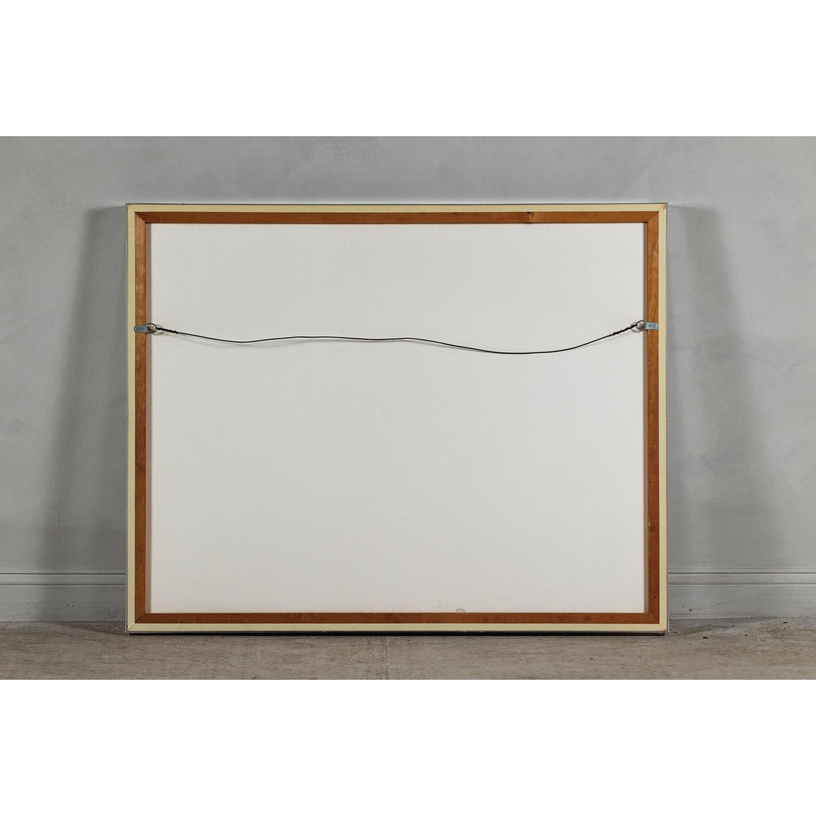 Leanne Weissler Abstract Painting in Lucite Box Frame with Vibrant Pastel Hues-16. Asian &amp; Chinese Furniture, Art, Antiques, Vintage Home Décor for sale at FEA Home