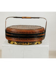 Lidden Woven Basket, Black Lacquer Handle and Gilt Decoration-3. Asian & Chinese Furniture, Art, Antiques, Vintage Home Décor for sale at FEA Home