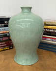 Light Green Crackle Ceramic Vase with Round Body, SKU , image 3
