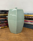 Light Green Crackle Glaze Hexagonal Lidded Jar - FEA Home