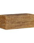 Long Rectangular Woven Rattan Lidded Box, Country Style-1. Asian & Chinese Furniture, Art, Antiques, Vintage Home Décor for sale at FEA Home