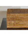 Long Rectangular Woven Rattan Lidded Box, Country Style-8. Asian & Chinese Furniture, Art, Antiques, Vintage Home Décor for sale at FEA Home