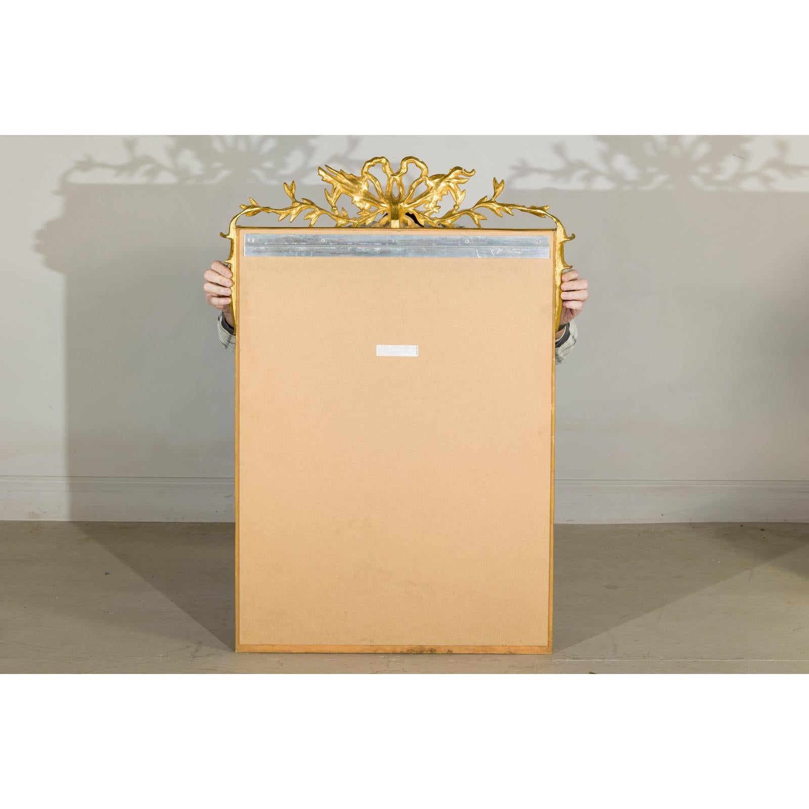 Louis XVI-Style Giltwood Mirror with Allegorical Crest of Triumph and Virtue-14. Asian &amp; Chinese Furniture, Art, Antiques, Vintage Home Décor for sale at FEA Home