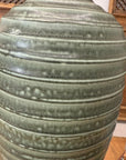 Moss Green Glazed Ribbed Ceramic Prem Vase, SKU , image 6