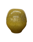 Mustard Yellow Ceramic Vase with Stars & Squares Design - FEA Home
